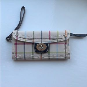 Coach striped pattern wallet